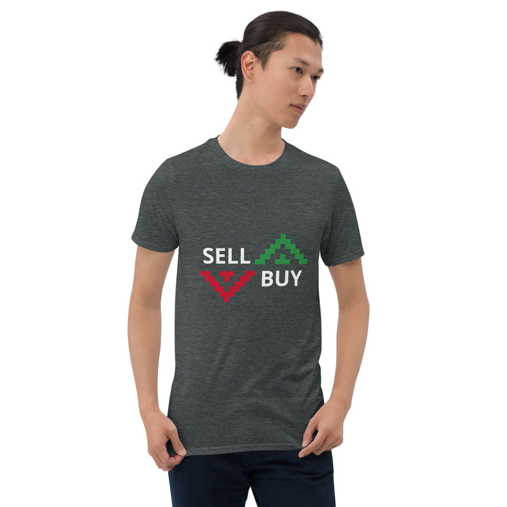 Buy and sell arrow symbols T-shirt  | Trader Clothing | Short-Sleeve Unisex T-Shirt