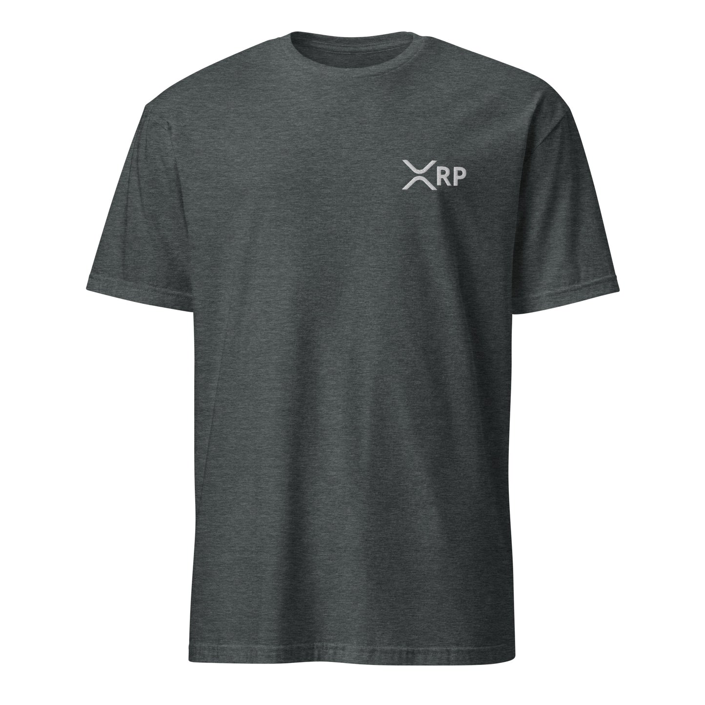 XRP Embroidered Minimalist T-shirt | Crypto Clothing | Short-Sleeve Unisex Tee