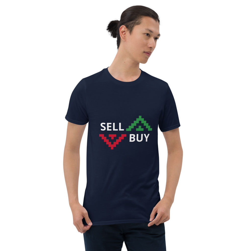 Buy and sell arrow symbols T-shirt  | Trader Clothing | Short-Sleeve Unisex T-Shirt