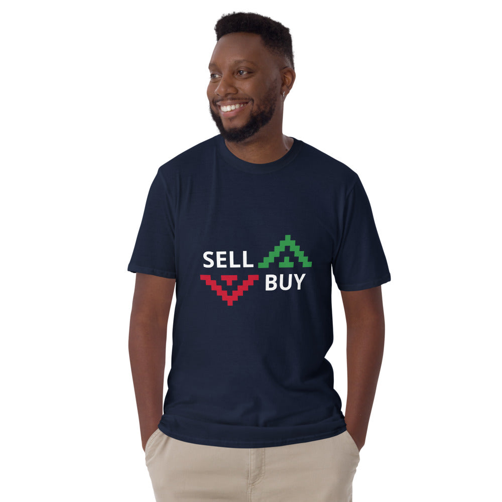 Buy and sell arrow symbols T-shirt  | Trader Clothing | Short-Sleeve Unisex T-Shirt