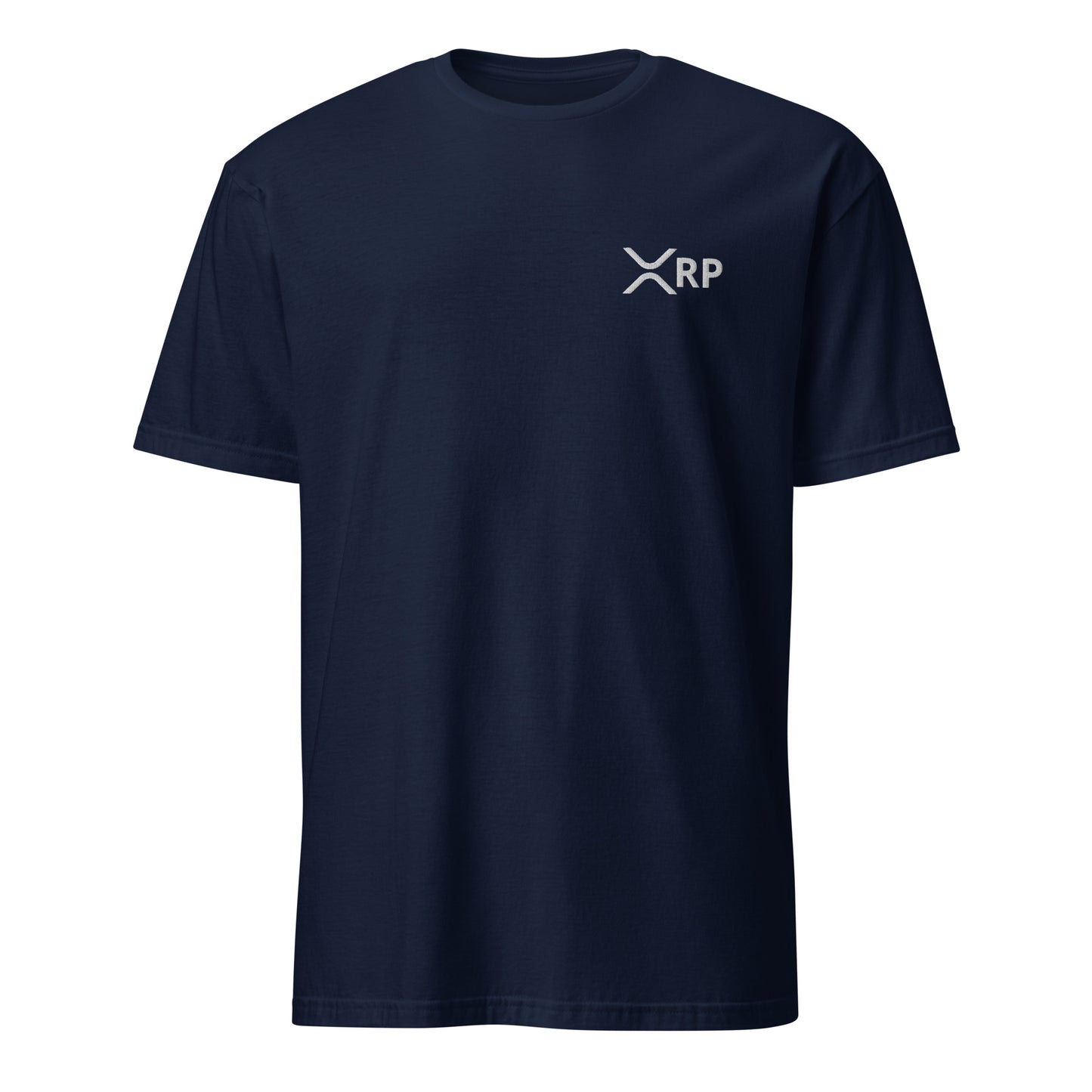 XRP Embroidered Minimalist T-shirt | Crypto Clothing | Short-Sleeve Unisex Tee