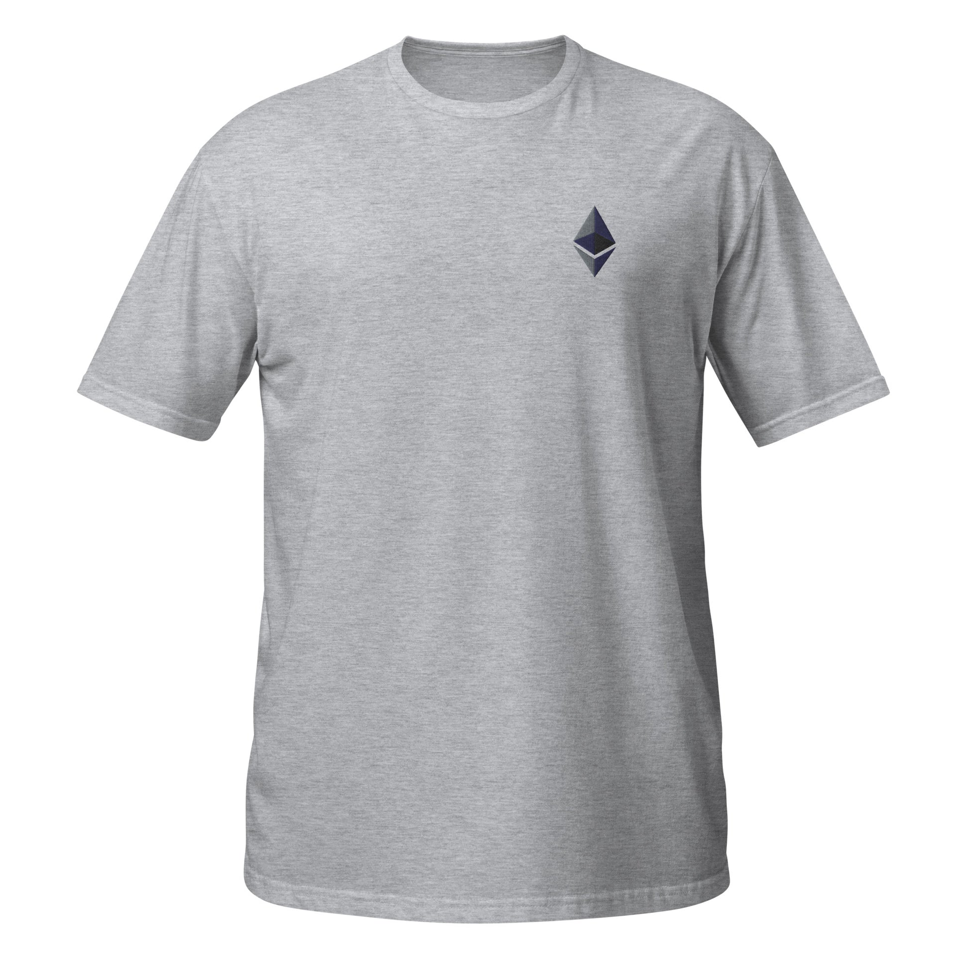 Ethereum Symbol Embroidered Minimalist T-shirt 